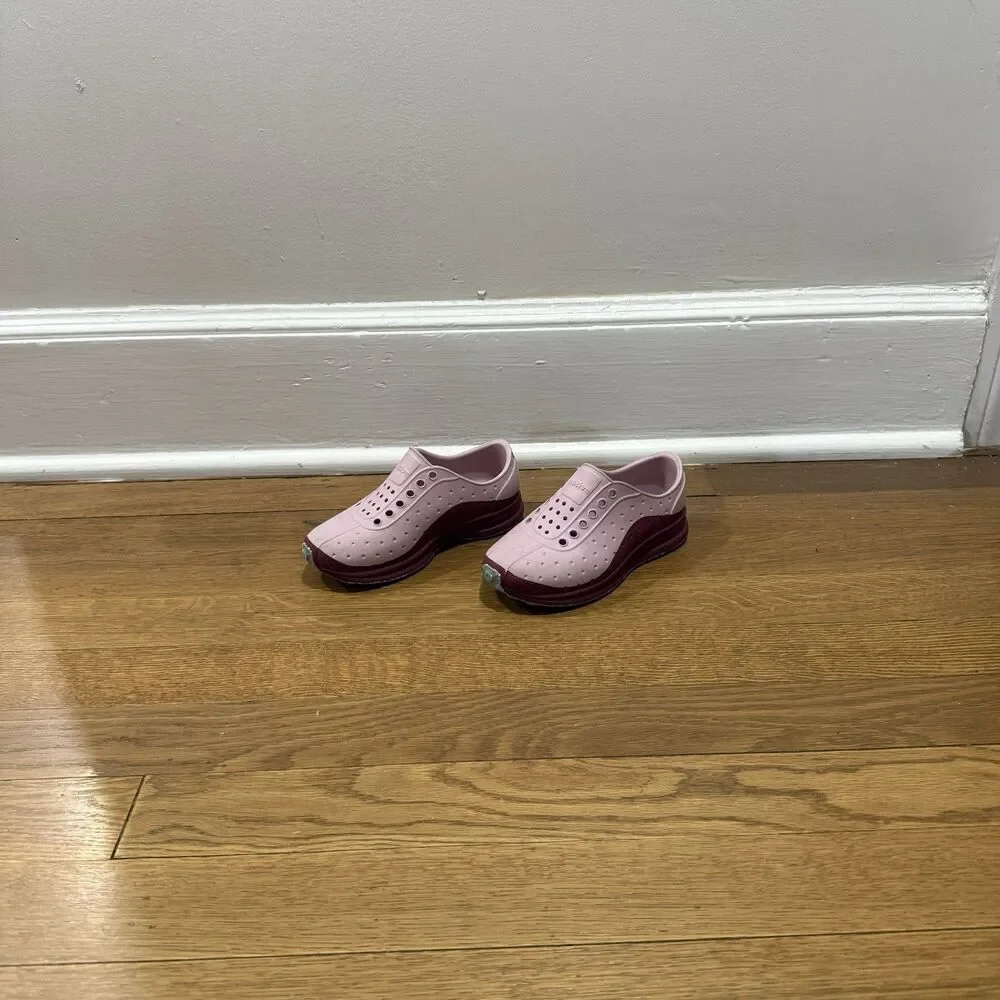 Native Robbie Roam Pink Burgundy Maroon Slip-On Casual Shoes Sz 10